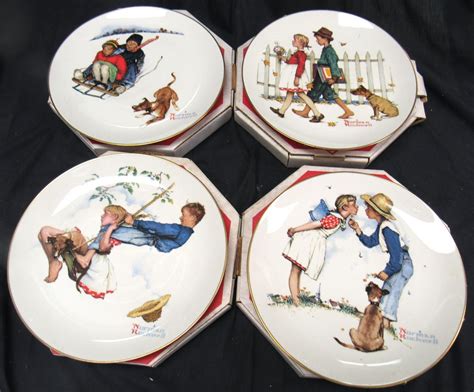 norman rockwell plates worth|norman rockwell collectibles price guide.